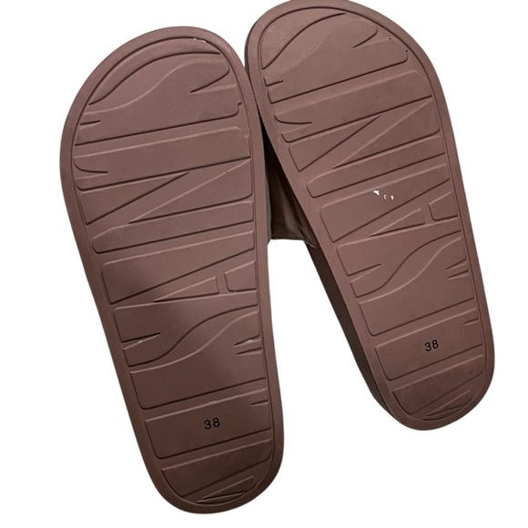 All Saints Karli Taupe Slides Sandals - Picture 10 of 11